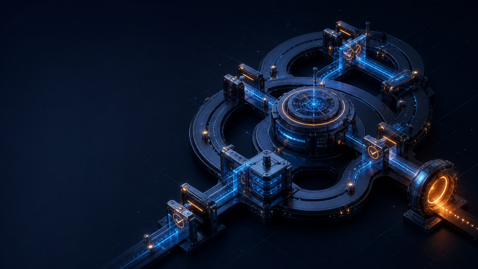 A governed agent workflow passing through control gates