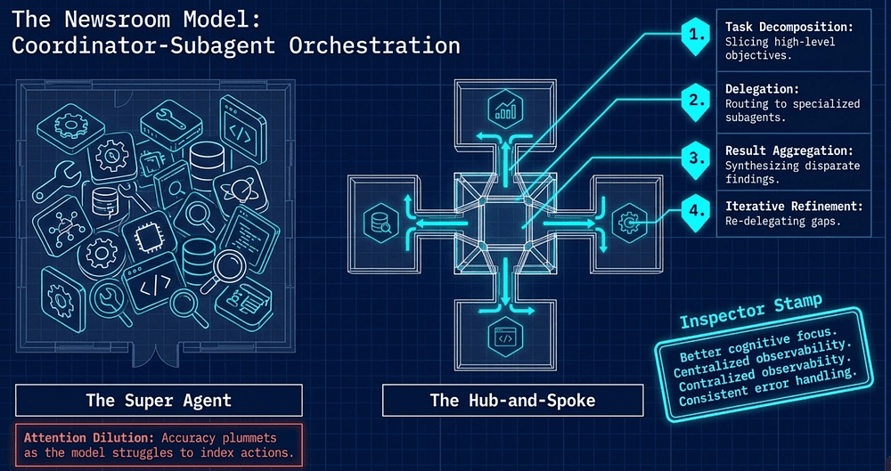 Hub-and-Spoke Coordinator Subagent Architecture