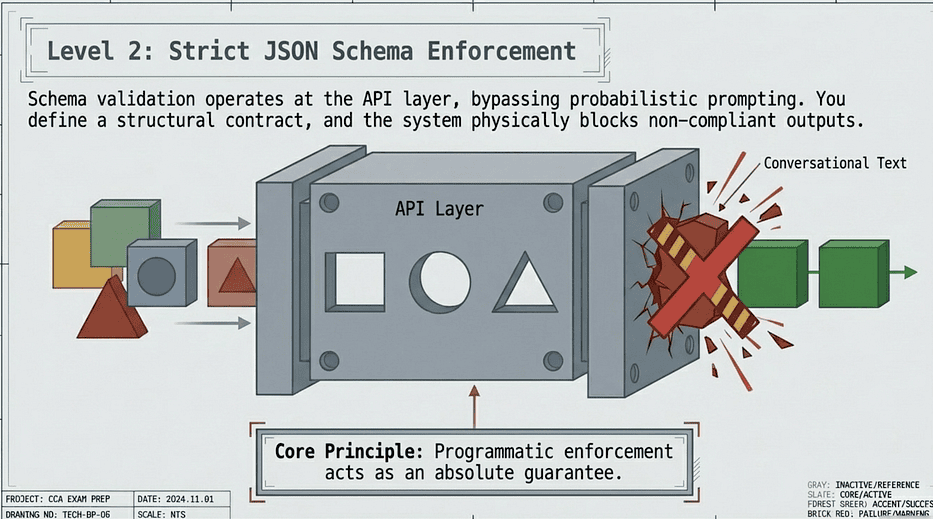 Claude Certified Architect Exam: Level 2 — Strict JSON Schema Enforcement