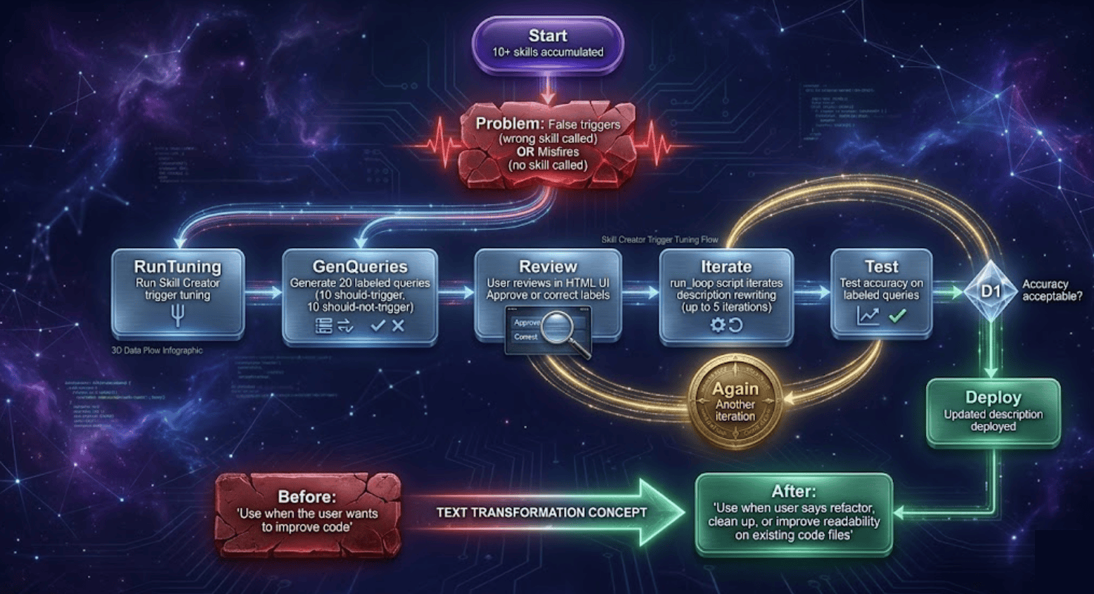 AI Agent: Agent Skills — Claude Code Skill Trigger Tuning: Fixing False Triggers and Misfires