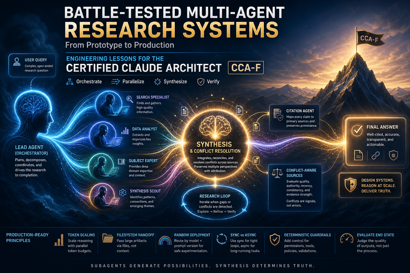 Use Battle-Tested Multi-Agent Research Systems paper to master the Claude Certified Architect -- CCA-F exam.