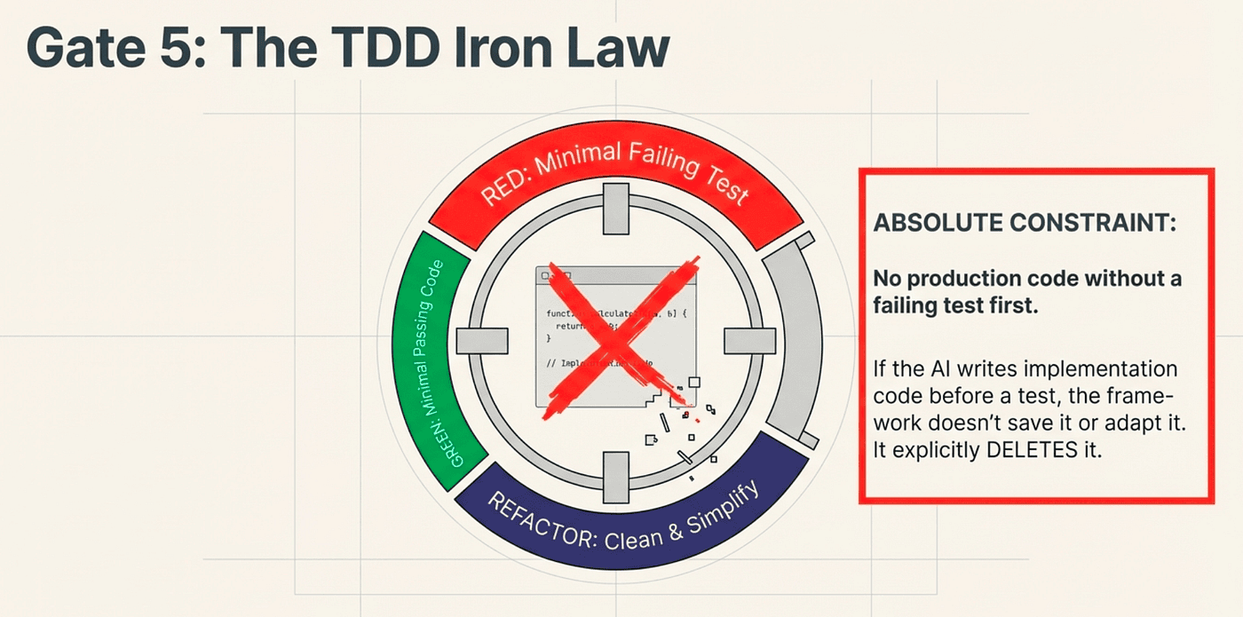 TDD is not optional, TDD is the Iron law!