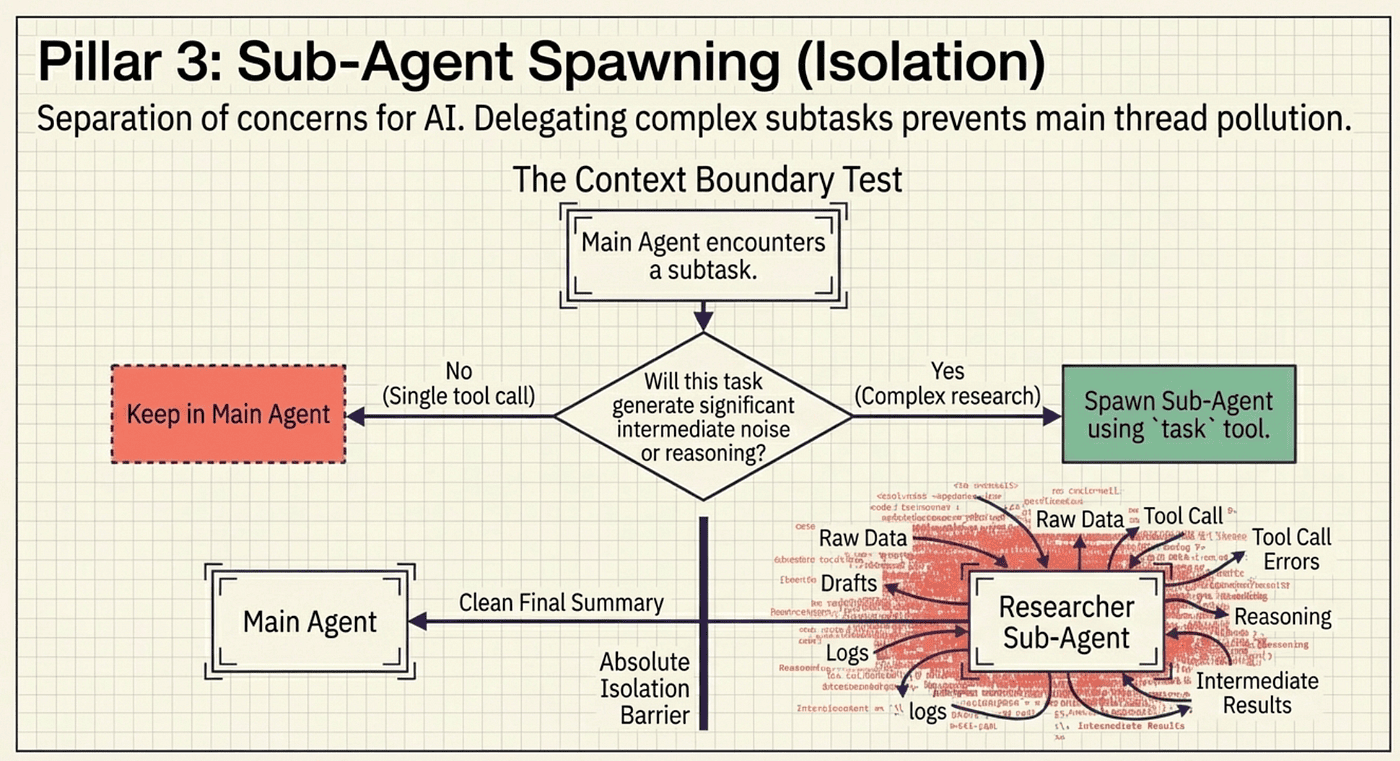 Pillar 3: Sub-Agent Spawning for Isolation