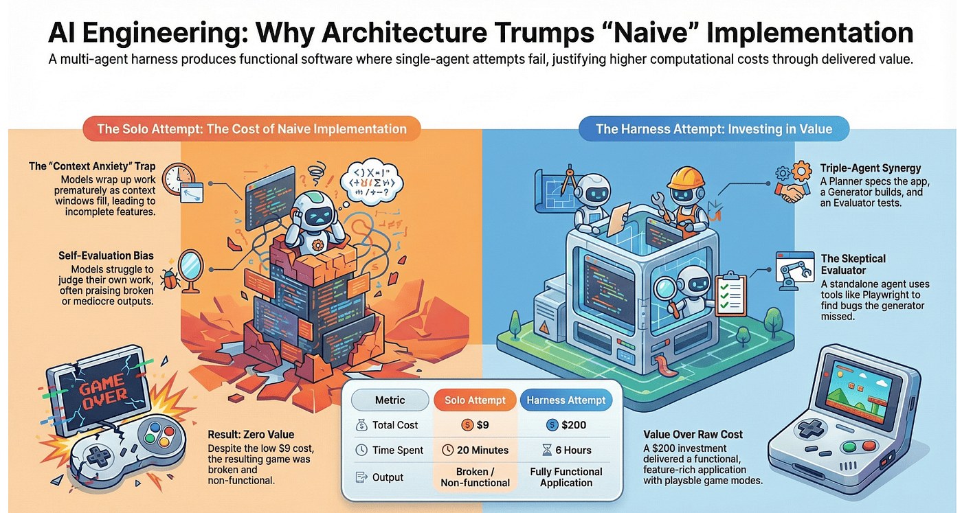 Anthropic's "Harness Design for Long-Running Application Development" by Prithvi Rajasekaran (March 2026).